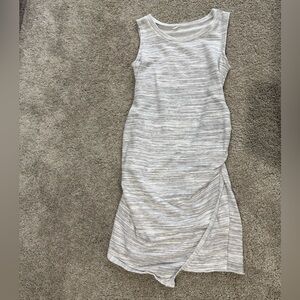 Pinkblush Maternity Asymmetrical Sleeveless Dress in Gray